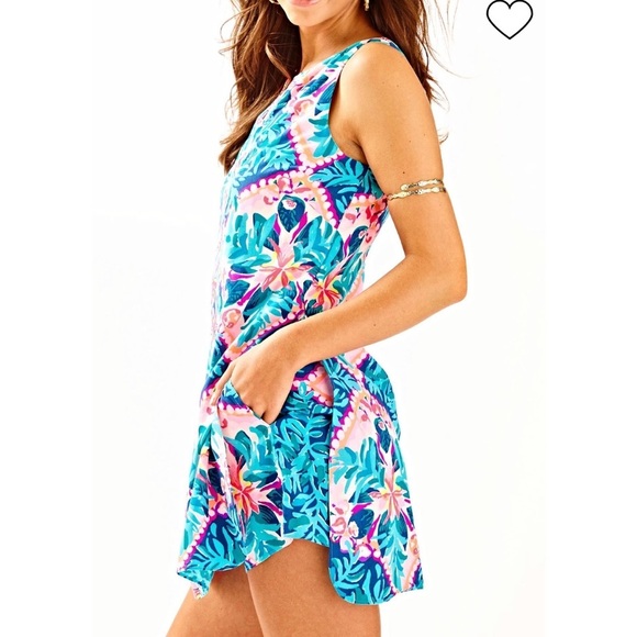 Lilly Pulitzer Tanya Romper in Seaside Aqua Size 00 - Picture 14 of 16